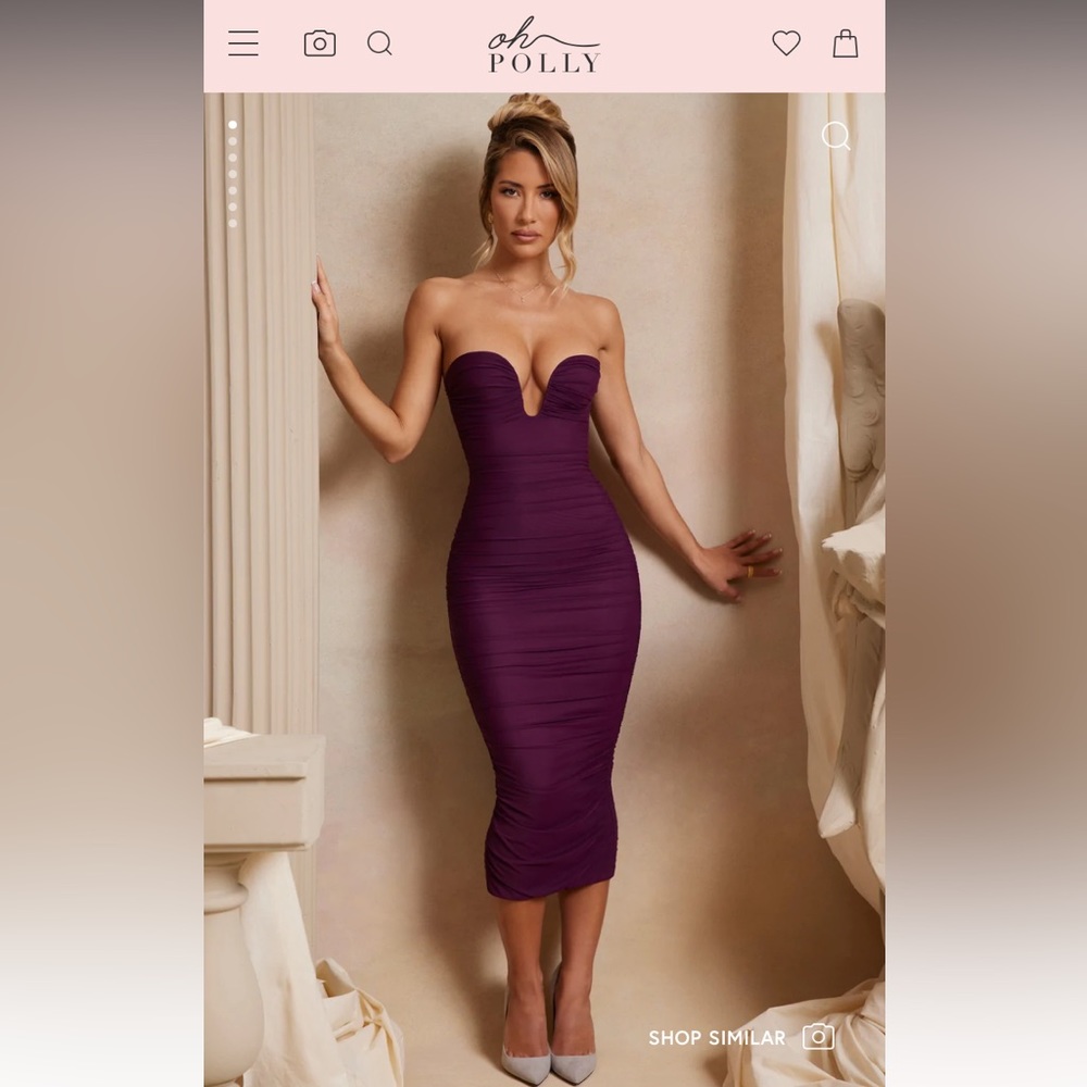 Oh Polly Plum Midaxi Dress